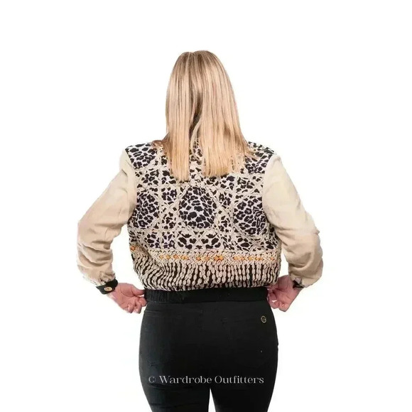 Vintage 1980’s does 1950’s Howard Wolf Floral Silky Cropped Jacket - Picture 7 of 10